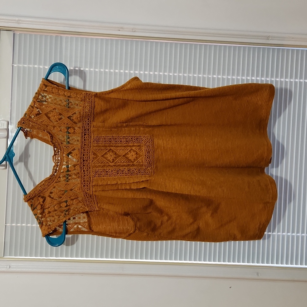 Mustard tank blouse